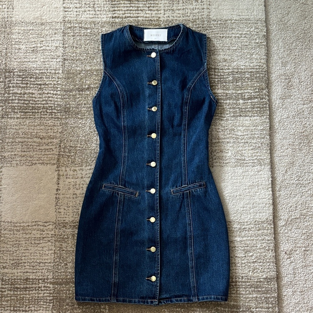 Meshki Jane Button Down Denim Dress